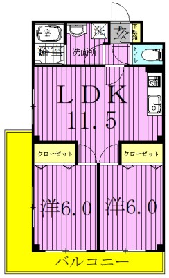 竹の塚ローヤルコーポ 間取り図