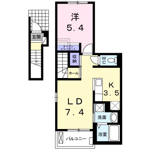 ノイクラール 205号室 間取り