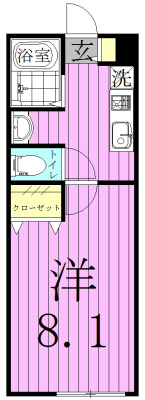 Soleado　～ソレアード～ 105号室 間取り
