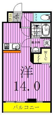 CRESCENT COURT　～クレセントコート～ 114号室 間取り