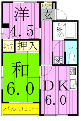 アーク春雨橋Ｂ棟 304号室 間取り