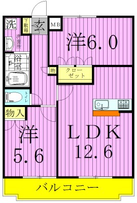 グランベル・ハウス１ 間取り図