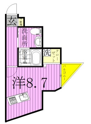 TRUTH　CHARME 402号室 間取り