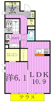 LUZ 103号室 間取り