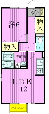 ヴィアノⅠ 201号室 間取り