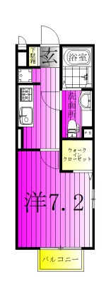 ルミエールⅡ 201号室 間取り