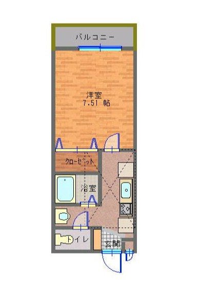 セナリオフォルム柏Ⅱ 111号室 間取り