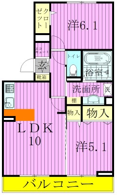 プレミールA 202号室 間取り