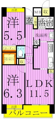 グランフラッツ北千住  間取り図