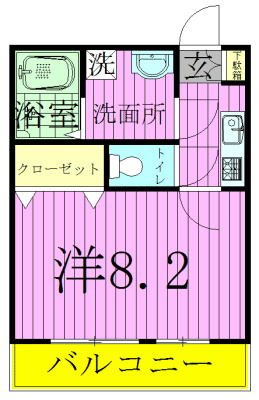 クレフラスト松戸吉井町A 202号室 間取り