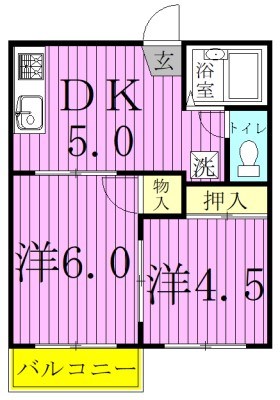 ヤマユウ第７　B 101号室 間取り
