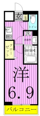 N-stage　Matsudo 113号室 間取り