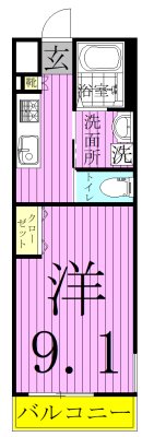 コンフォルト優 201号室 間取り