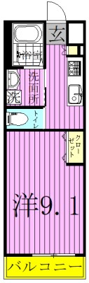 コンフォルト優 202号室 間取り