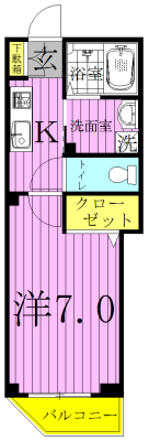 サクセスヒルズ 102号室 間取り