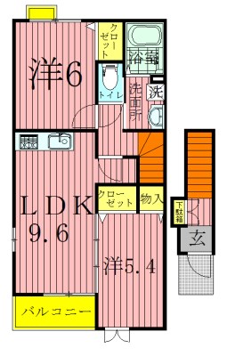 ラフィナートⅠ 202号室 間取り