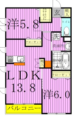 ヘーベルメゾン天王台 202号室 間取り