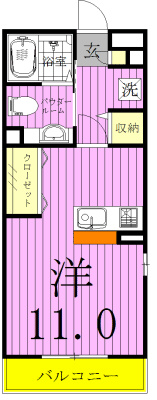 アビテ弁天 205号室 間取り