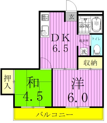 サンパールハイツ 302号室 間取り