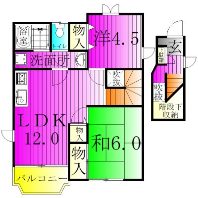プリムヴェール 202号室 間取り