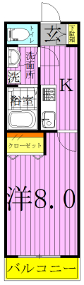 ロイヤルハウス 204号室 間取り