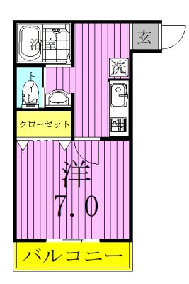 エネイブル 303号室 間取り