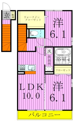 ヴェルドミールⅡ 203号室 間取り