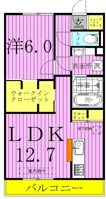 M'sおおたか 305号室 間取り