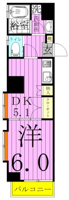 アーク松戸中央公園 1003号室 間取り