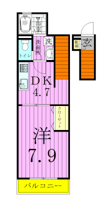 ヴェルシティヒルズ 201号室 間取り