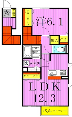 エテルナⅡ 205号室 間取り