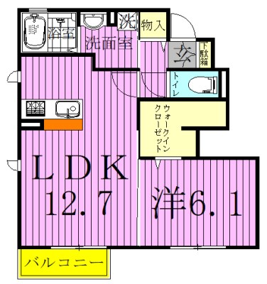 ステラA 102号室 間取り
