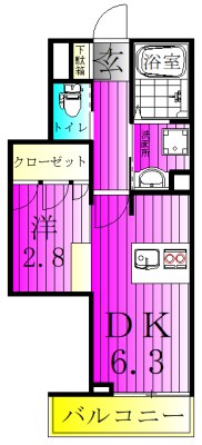 プレシャス北小金 105号室 間取り