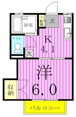 トムズハウス六高台 202号室 間取り