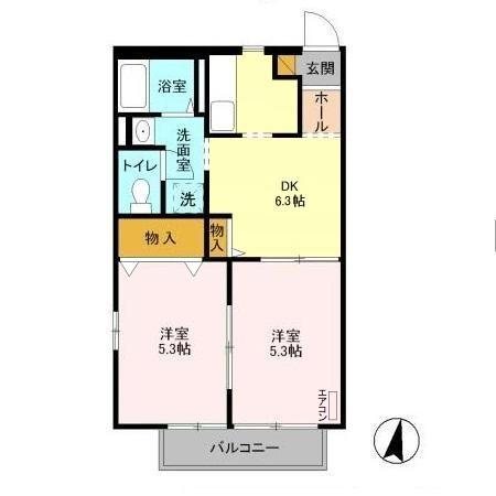 ・グレイス 202号室 間取り