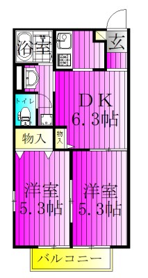 ・グレイス 202号室 間取り