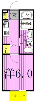 パースペクティブ柏 202号室 間取り