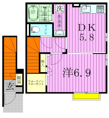 アンビエンテ 201号室 間取り