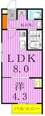 Grand espoir新松戸　～グランエスポワール新松戸～ 301号室 間取り