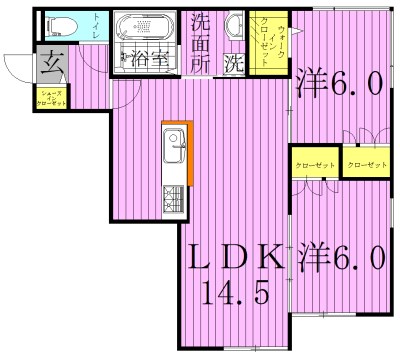 FOREST　TERRACE 203号室 間取り