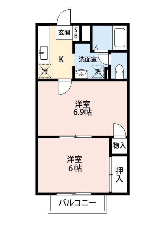 ソリアードメゾン 201号室 間取り