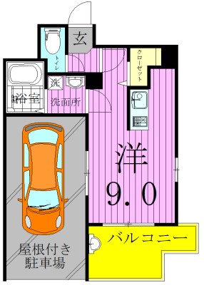 CREW HOUSE 東松戸 102号室 間取り