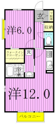 パルテールシノヤマ 201号室 間取り