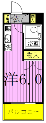 サンライズ北柏 202号室 間取り