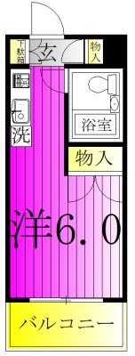 サンライズ北柏 202号室 間取り