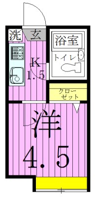 ベルメゾン綾瀬Ｂ 間取り図