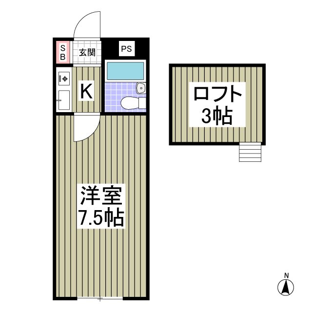 ニューパレス松戸 203号室 間取り