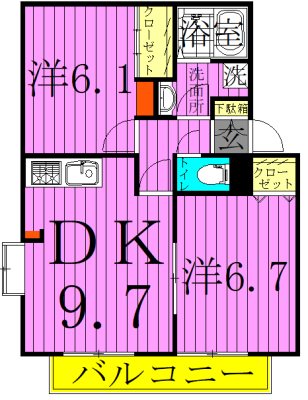 サンビレッジ保塚Ｇ 間取り図