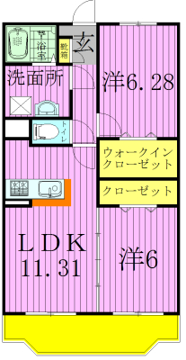 ファイン　ヴィレッジ 205号室 間取り