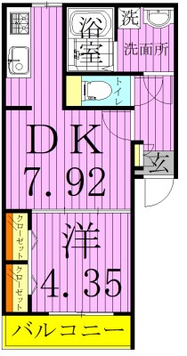 Ｔ．Ａ足立区足立2丁目ⅡＣ棟 間取り図